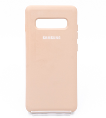 Силиконовый чехол Full Cover для Samsung S10+ pink sand
