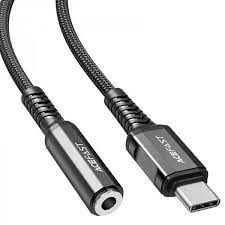 Кабель Acefast C1-07 USB to Type-C 3.5mm aluminum alloy black