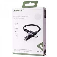 Кабель Acefast C1-07 USB to Type-C 3.5mm aluminum alloy black