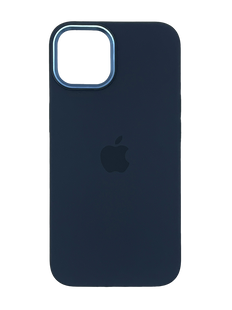 Силіконовий чохол Metal Frame and Buttons для iPhone 14 midnight blue