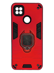 Чехол Transformer Ring for Magnet для Xiaomi Redmi 9C red противоударный Full Camera