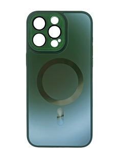 Чохол TPU+Glass Sapphire Midnight with MagSafe для iPhone 15 Pro Max forest green