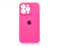 Силіконовий чохол Full Cover для iPhone 13 Pro barble pink (hot pink) Full Camera