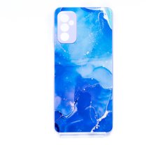 Чехол Marble Clouds для Samsung M52 blue