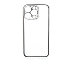 Силіконовий чохол Сlear для iPhone 13 Pro silver Full Camera з глянсовою окантовкою