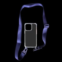 Чохол WAVE Clear with Strap для iPhone 14 clear/midnight blue