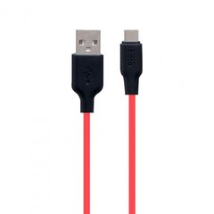 USB кабель HOCO X21 Plus silicone Type-C 3A 2m black/red