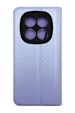 Чехол книжка Flip Cover "Carbon" для Xiaomi Redmi Note 14 Pro 4G lilac