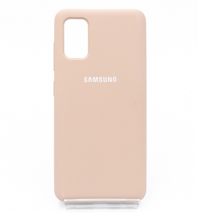 Силиконовый чехол Full Cover для Samsung A41 pink sand