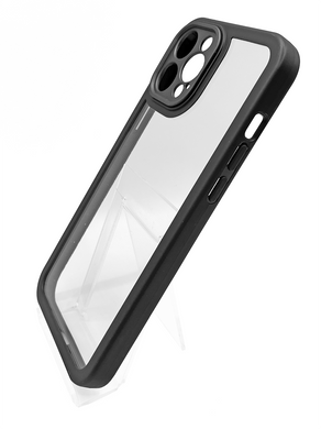 TPU чехол Transparent + Colour 1,5mm для iPhone 13 Pro black Full Camera