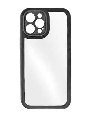 TPU чехол Transparent + Colour 1,5mm для iPhone 13 Pro black Full Camera