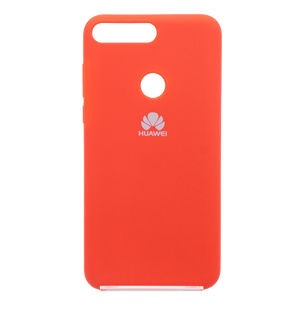 Силиконовый чехол Silicone Cover для Huawei Y7 Prime 2018 red