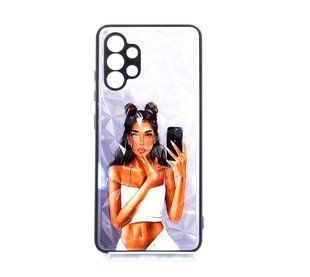 TPU+PC чохол Prisma Ladies для Samsung A32 4G black in white Full Camera