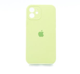 Силіконовий чохол Full Cover для iPhone 12 green mint Full Camera