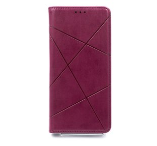 Чохол книжка Business Leather для Xiaomi Poco X4 Pro/Redmi Note 11 Pro bordo Eur ver