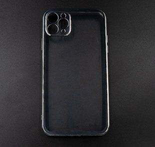 Силіконовий чохол Сlear для iPhone 11 Pro Max grey Full Camera з глянсовою окантовкою