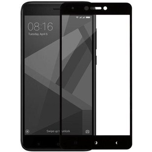 Защитное 2.5D стекло для Xiaomi Redmi Note 4X f/s black GOpt