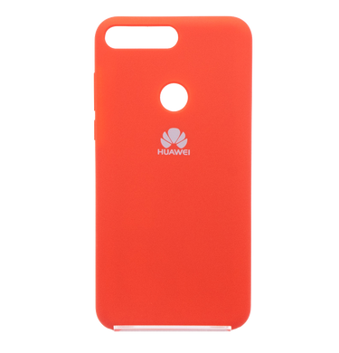 Силиконовый чехол Silicone Cover для Huawei Y7 Prime 2018 red