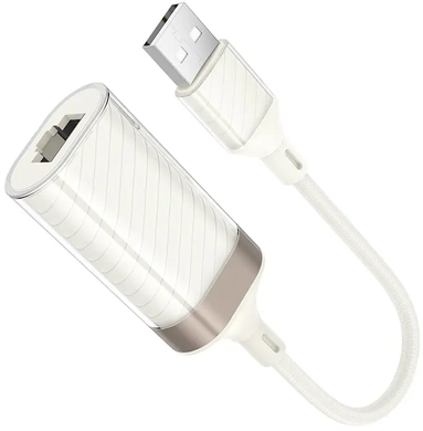 Перехідник Hoco U41 USB to Ethernet adapter (100Mbps) apricot