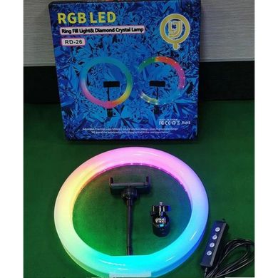 Кільцева лампа RGB Crystal RD-26 26 см clear