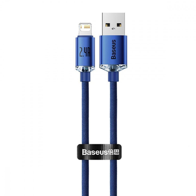 USB кабель Baseus Crystal Shine Series Lightning 2.4A/2m CAJY000103 blue