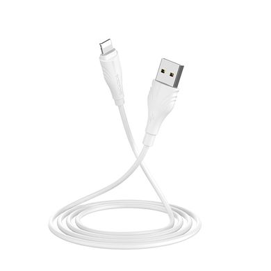 USB кабель Borofone BX18 Optima USB to Lightning 2.4A/3m white