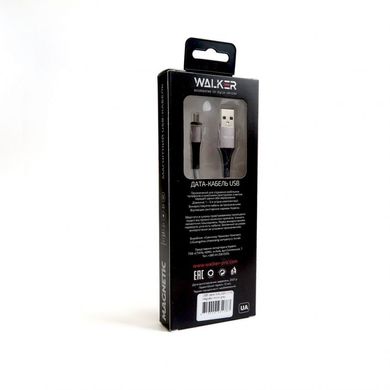 USB кабель Walker C755 Magnetic (заряд) micro grey
