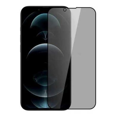 Захисне скло Privacy Glass (анти-шпигун) для iPhone 13/13 Pro (6.1) тех.пак. black