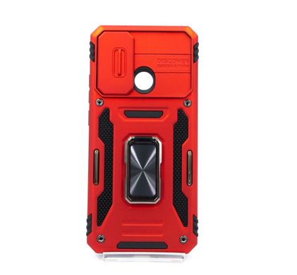 Чехол Camshield Army Ring для Xiaomi Redmi 9C/10A red противоударный шторка/защита камеры