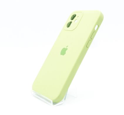 Силіконовий чохол Full Cover для iPhone 12 green mint Full Camera