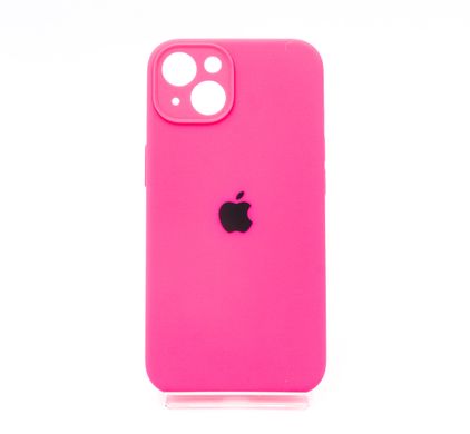 Силіконовий чохол Full Cover для iPhone 13 barbie pink Full Camera