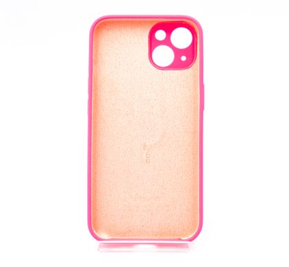 Силіконовий чохол Full Cover для iPhone 13 barbie pink Full Camera