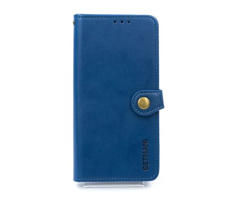Чохол-книжка шкіра для Xiaomi Redmi Note 10/Note 10s blue Getman Gallant PU