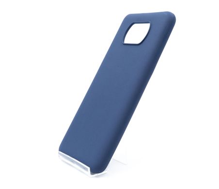 Силіконовий чохол Soft feel для Xiaomi Poco X3 NFC blue Candy