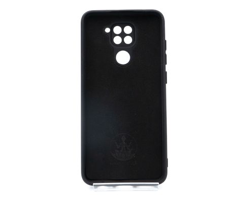 Силіконовий чохол Full Cover для Xiaomi Redmi Note 9/Redmi 10X black Full Camera без logo