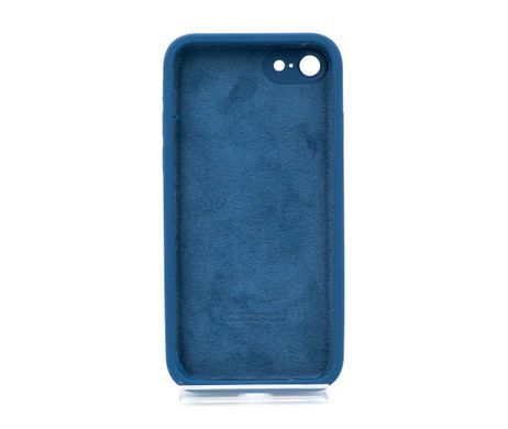 Силиконовый чехол Full Cover Square для iPhone 7/8 navy blue Full Camera