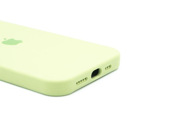Силіконовий чохол Full Cover для iPhone 12 green mint Full Camera