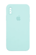 Силіконовий чохол Full Cover Square для iPhone X/XS light turquoise Full Camera