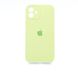 Силіконовий чохол Full Cover для iPhone 12 green mint Full Camera