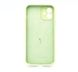 Силіконовий чохол Full Cover для iPhone 12 green mint Full Camera