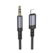 AUX кабель Borofone BL24 Graceful digital audio conversion cable 1m Lightning metal gey