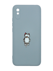 Силіконовий чохол Art для Xiaomi Redmi 9A grey/cat Full Camera
