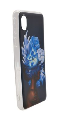Силіконовий чохол Gelius Print для Samsung A01 flowers blue