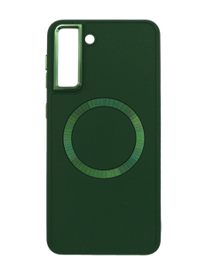 TPU чохол Bonbon Metal Style with MagSafe для Samsung S21+ army green