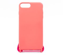 Силіконовий чохол WAVE Lanyard для iPhone 7+/8+ bright pink (rose) (TPU)