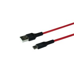 USB кабель Ridea RC-M122 Fila 3A/1m Type-C red black