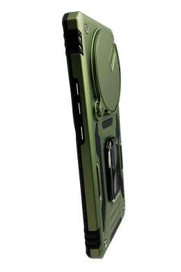 Чехол Camshield Army Ring для Xiaomi Redmi Note 14 Pro 4G army green противоударный шторка/защита камеры