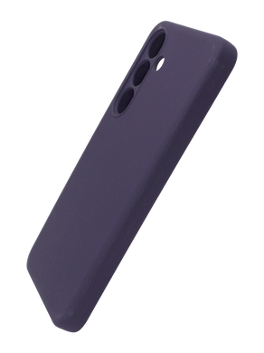 Силиконовый чехол SMTT для Samsung S24 dark violet Full Camera с микрофиброй