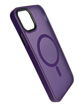 Чохол TPU+PC Metal Buttons with MagSafe Colorful для iPhone 12 Pro Max dark violet