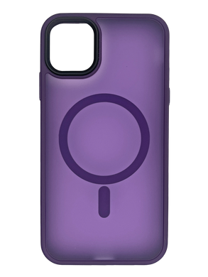 Чохол TPU+PC Metal Buttons with MagSafe Colorful для iPhone 12 Pro Max dark violet